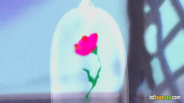 Beauty and the Beast having cartoon sex in the castle