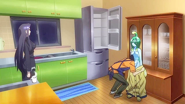 Cute cat girl with tentacles and big boobs submits herself to teen fucking