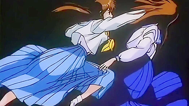 Angel - Anime teen lovers have public sex in cherry tree