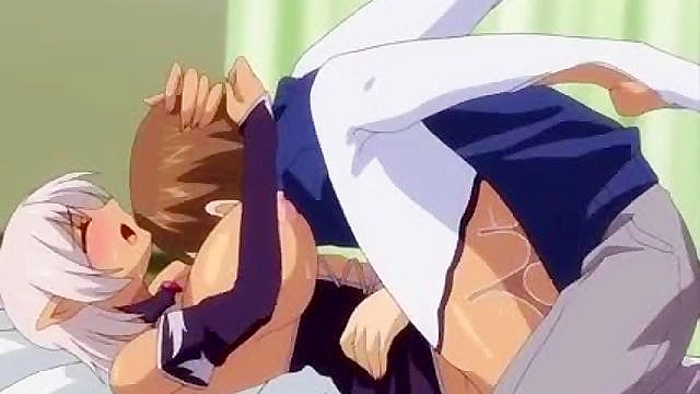 Elf Student and Teacher 2 - Busty dark skinned elf girl gets filled with hot human cum