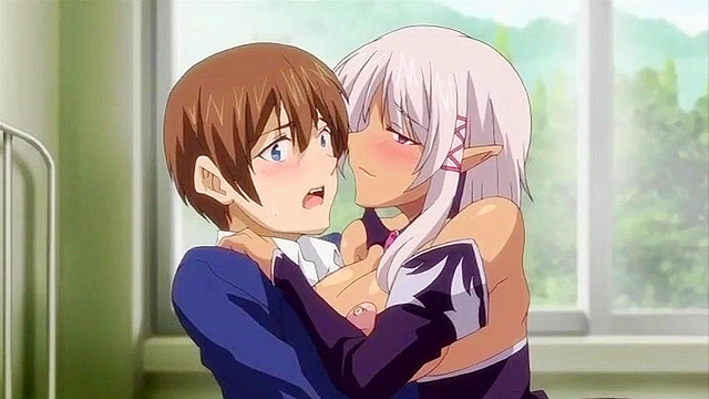 Elf Student and Teacher 2 - Busty dark skinned elf girl gets filled with hot human cum