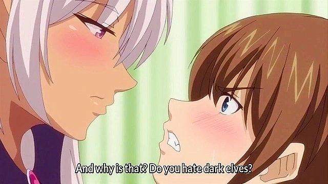 Elf Student and Teacher 2 - Busty dark skinned elf girl gets filled with hot human cum