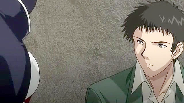 Busty hentai babe gets fucked while tied up and held at gunpoint