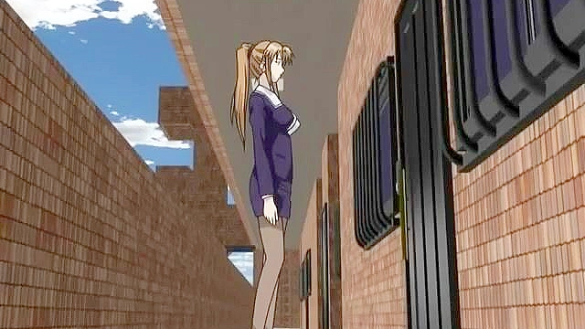 Busty hentai babe gets fucked while tied up and held at gunpoint