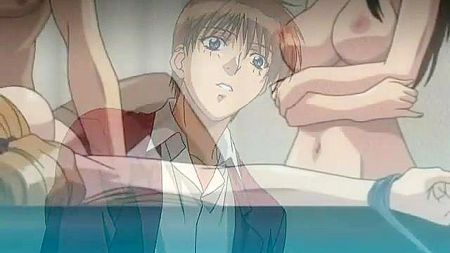 Busty hentai babe gets fucked while tied up and held at gunpoint