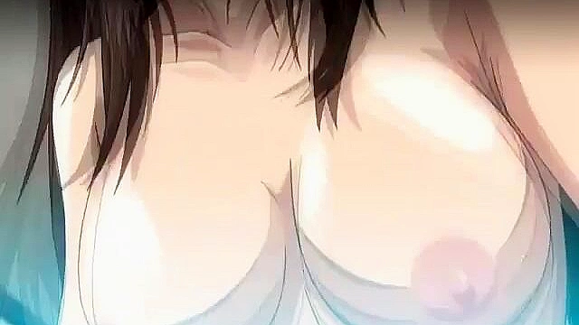 Busty hentai babe gets fucked while tied up and held at gunpoint