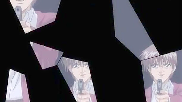 Busty hentai babe gets fucked while tied up and held at gunpoint