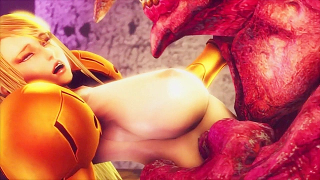 Samus Aran from Metroid fucks all kinds of monster cocks - 3D HMV