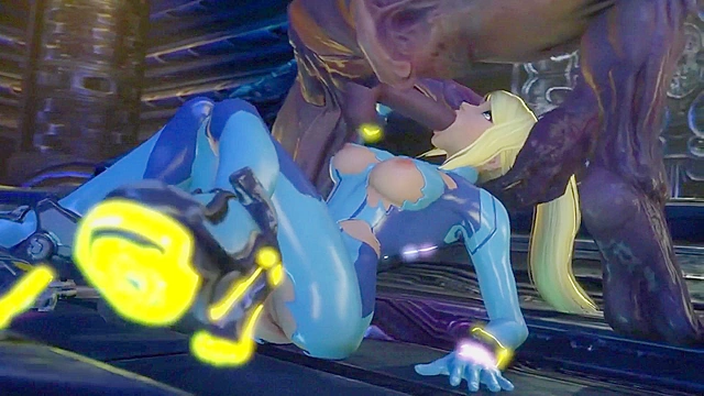 Samus Aran from Metroid fucks all kinds of monster cocks - 3D HMV