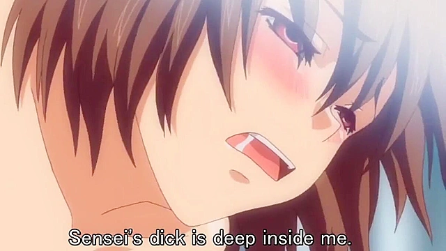 Dirty hentai sensei fucks a busty virgin schoolgirl till she squirts