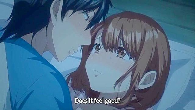 Kiss Hug 1 - Anime dude takes penis pills and cums on big fucking tits