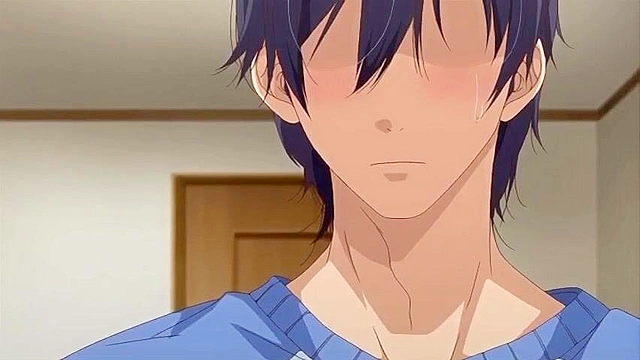 Kiss Hug 1 - Anime dude takes penis pills and cums on big fucking tits