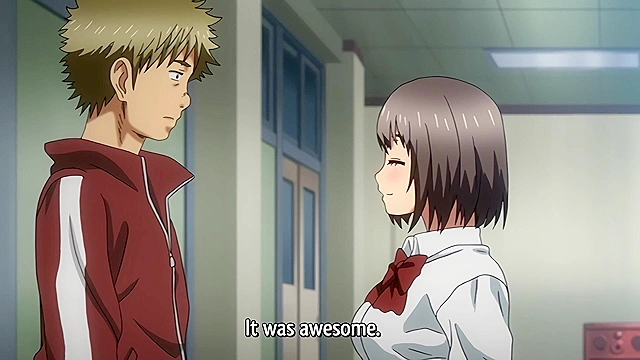 Sexy and Stupid Water Polo Comedy!! 2 - Ecchi - Aroused busty schoolgirl wants player's virginity