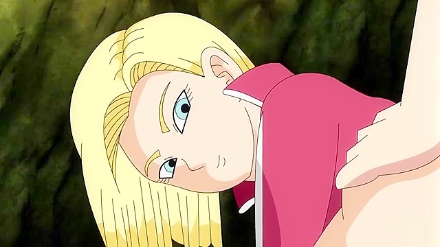 Krillin and Android 18 have doggy style fucking and handjob