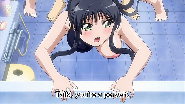 Lust-Struck Trilogy Bonus - Hentai schoolgirl orgasms loudly during shower sex