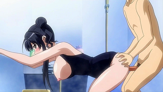 Lust-Struck Trilogy Bonus - Hentai schoolgirl orgasms loudly during shower sex