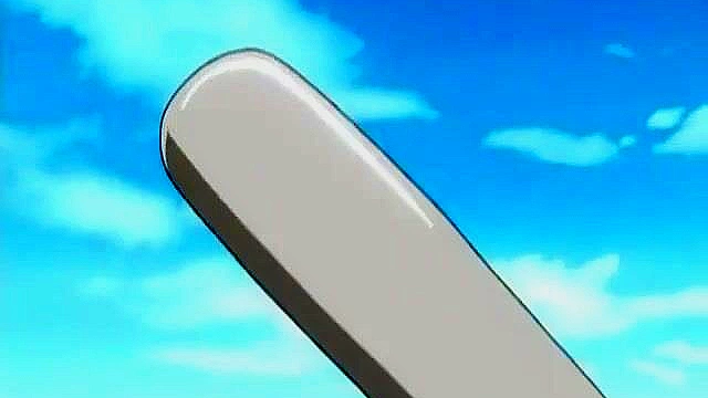 Horny anime schoolgirl gives a blowjob while fingering her wet pussy