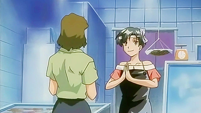 Class Reunion 2 - Petite hentai teen makes love to her virgin boyfriend next to bath