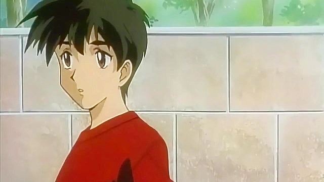 Class Reunion 2 - Petite hentai teen makes love to her virgin boyfriend next to bath