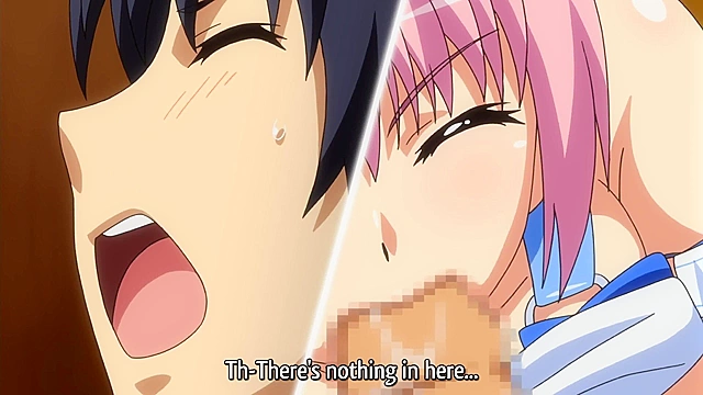 Tropical Kiss 2 - Innocent hentai virgin gives a blowjob under desk and creampie in her pussy