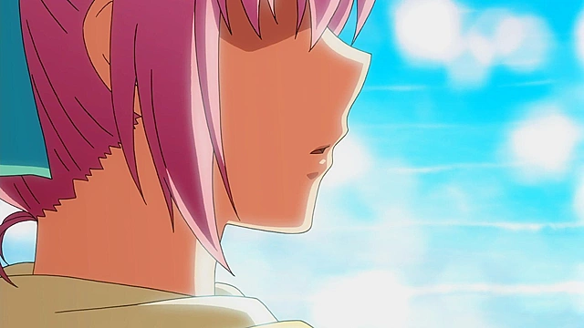 Tropical Kiss 2 - Innocent hentai virgin gives a blowjob under desk and creampie in her pussy