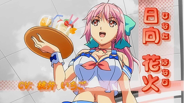 Tropical Kiss 2 - Innocent hentai virgin gives a blowjob under desk and creampie in her pussy