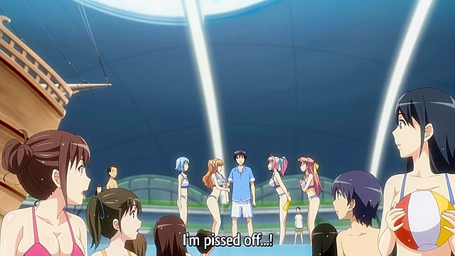 Tropical Kiss 2 - Innocent hentai virgin gives a blowjob under desk and creampie in her pussy