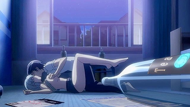 Tropical Kiss 2 - Innocent hentai virgin gives a blowjob under desk and creampie in her pussy