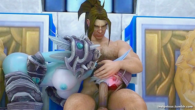 Slyvannas gets her massive elf titties fucked followed by a facial finish