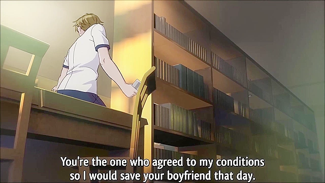 Meijyou Infatuation - Bitchy chinese schoolgirl is blackmailed and fucked in school library