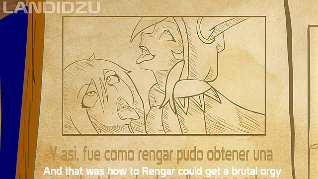 Funny cartoon parody where hot elf girls get their freak on