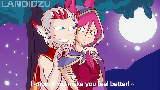 Funny cartoon parody where hot elf girls get their freak on