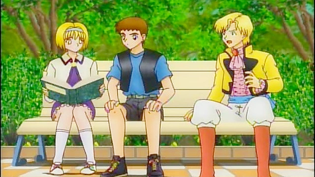 Hot cartoon babe gets her pussy licked while two people spy on them