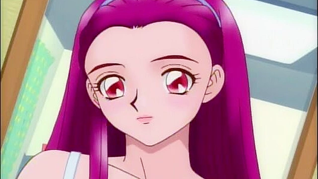 Hot cartoon babe gets her pussy licked while two people spy on them