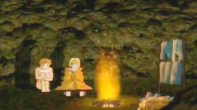 Hot cartoon babe gets her pussy licked while two people spy on them