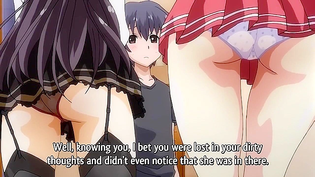 Perverted brother fucks all of his hot hentai sisters