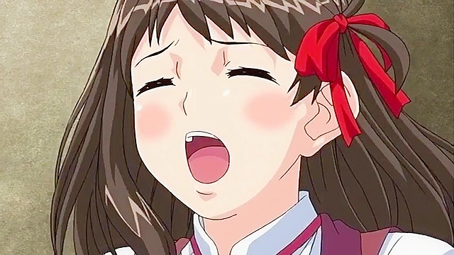 Busty schoolgirl gets her wet virgin pussy romantically fucked by her anime boyfriend