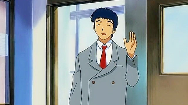 Anime student has romantic sex with his petite girlfriend in bedroom