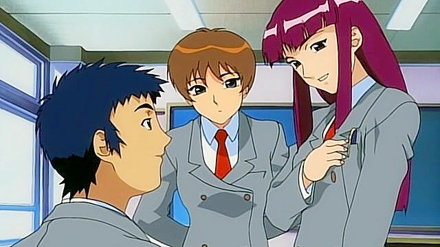 Anime student has romantic sex with his petite girlfriend in bedroom