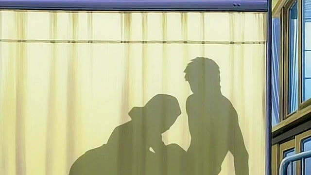 Anime student has romantic sex with his petite girlfriend in bedroom