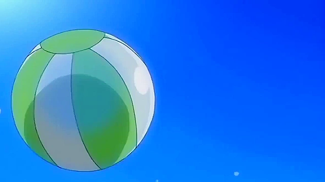 Teen anime girl in tight swimsuit gets fucked in public pool