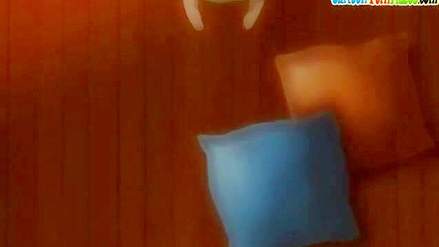 He can't take the teasing so he slams his cock in cute anime stepsister