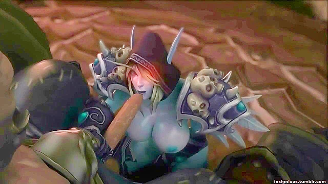 Sylvanas Windrunner gangbanged by horny orcs