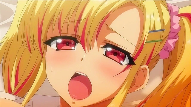 Slutty blonde and brunette schoolgirls team up on an old guy's cock