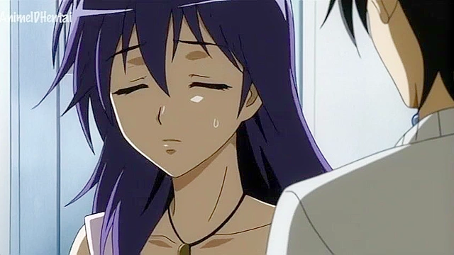 Akebi no Hana - Busty blowjob girl gets a hot load of cum released all over her face