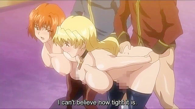 Busty blonde pirate grows a futa dick and bangs her hentai redhead friend