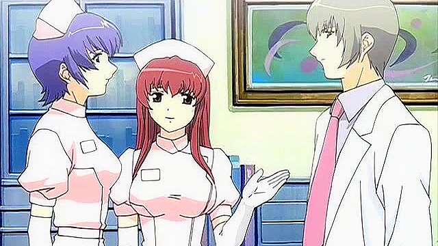 Busty redheaded nurse gets her wet pussy fucked by dirty anime doctor