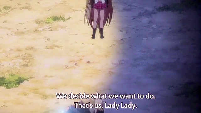 Hot anime babes turn in to weapons and cars after lesbian kissing