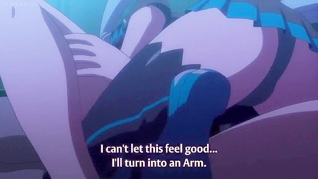 Hot anime babes turn in to weapons and cars after lesbian kissing