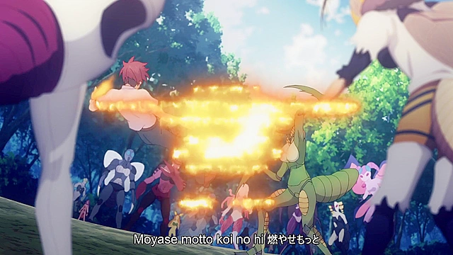 Super HxEros OVA 2 - Ecchi - Nude girls volleyball game breaks out at sexy anime school